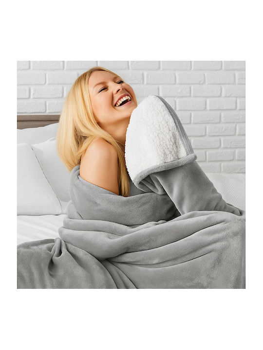 Ruhhy Blanket Fleece Single 150x200cm Light Gray