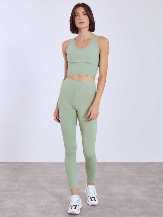 Ежедневна Женски легинси Високоталирани Light Green