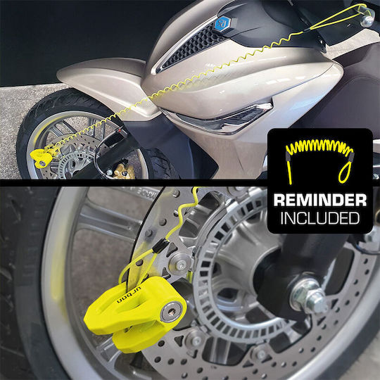 Urban UR206Y Motorcycle Disc Brake Lock with 6mm Pin