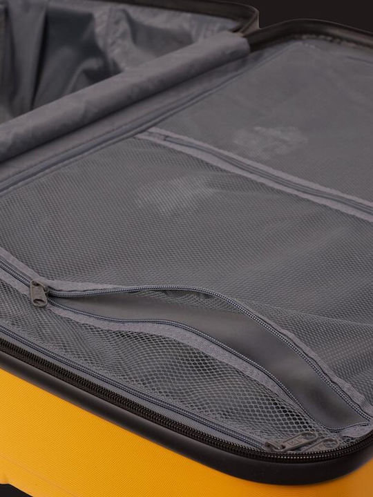 CAT Large Hard Yellow Suitcase with 4 Wheels Height 82cm
