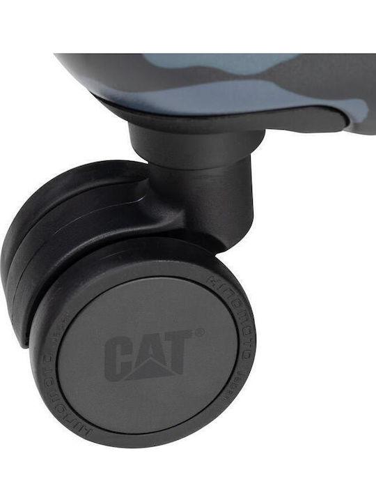 CAT Μεσαία Βαλίτσα Ταξιδίου Σκληρή Navy Μπλε με 4 Ρόδες Ύψους 58εκ.
