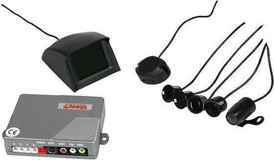 Simoni Racing Σύστημα Παρκαρίσματος Αυτοκινήτου με Buzzer και 4 Αισθητήρες σε Μαύρο Χρώμα