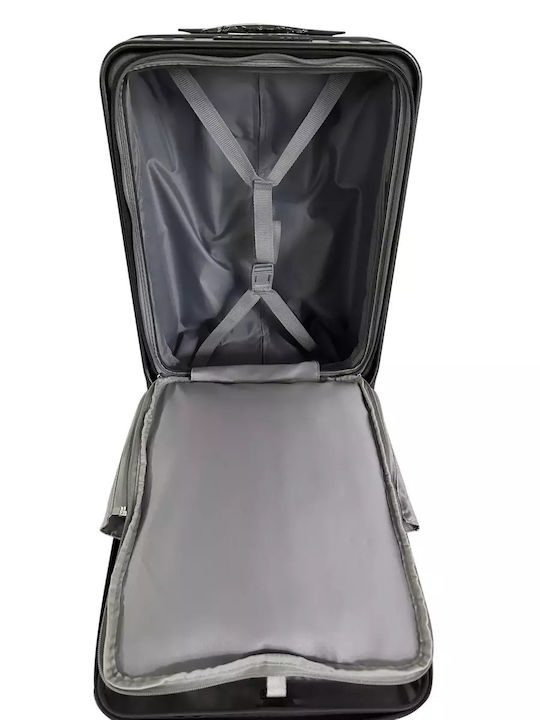 Newcom Cabin Hard Dark Gray Travel Suitcase With 4 Wheels Height 55cm
