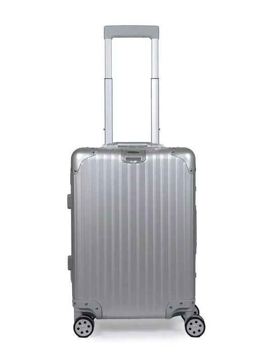 Newcom Valiză De Călătorie Cabină Tough Argintie Cu 4 Roți Înălțime 52 Cm