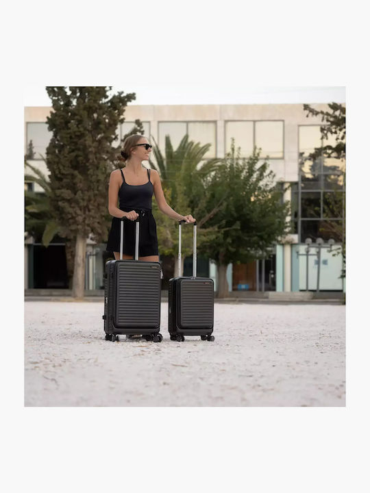 Newcom Reise Koffer Hart Dunkelgrau Mit 4 Räder Set 2 Stück