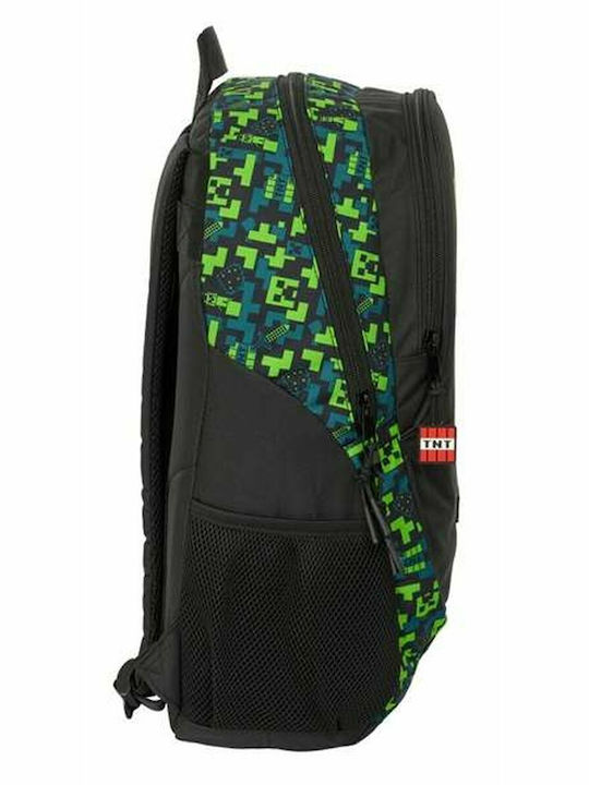 Minecraft School Bag Trolley Elementary, Elementary Multicolour with Water Bottle Holder 16Liters