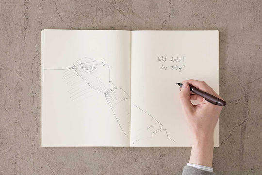 MD Paper Midori Blank Midori MD Notizbuch A7 mit Weißen Seiten
