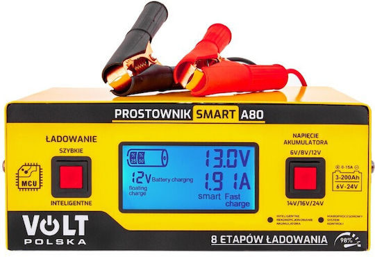 Volt Polska Smart Volt Rectifier Car Truck & Motorcycle Battery Charger 6/12/24V