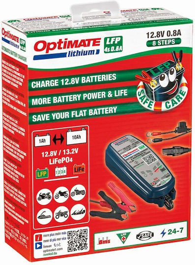 Tecmate Φορτιστής Μπαταρίας Αυτοκινήτου Optimate Lithium LFP 4S