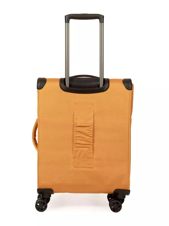 Newcom Cabin Travel Suitcase Fabric Orange with 4 Wheels Height 55cm