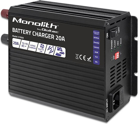 Qoltec Φορτιστής Μπαταρίας Αυτοκινήτου 12V