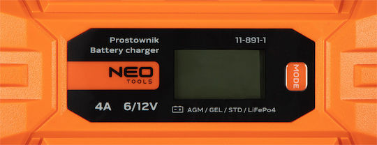 Neo Tools Car Battery Charger & Maintainer 6/12V 4A