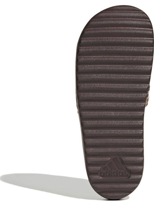 Adilette Slides με Πλατφόρμα σε Καφέ Χρώμα