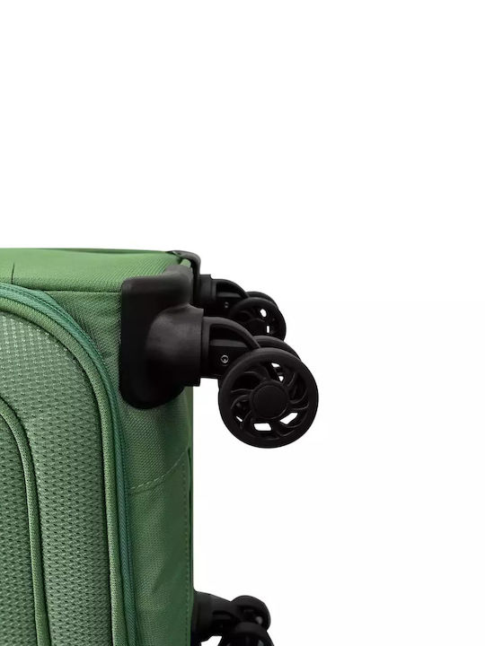 Newcom Reisekoffer Stoff Grüne mit 4 Räder Set 2 Stück