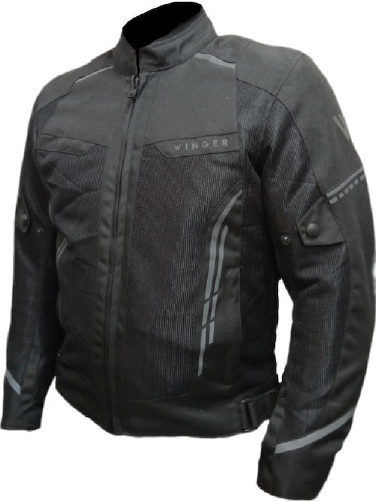 Winger Bărbătesc Geacă de motocicletă 4 Sezoane Negru