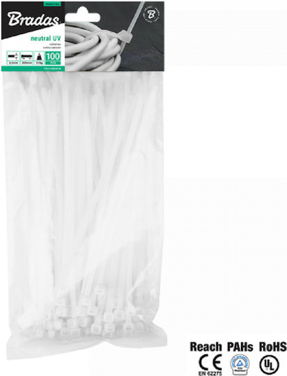 White Plastic Strap 7.6 X 450mm 100pcs
