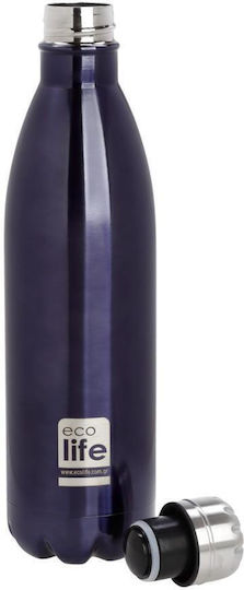 Ecolife Thermos Bottle Bottle Thermos Stainless Steel BPA Free 750ml Purple
