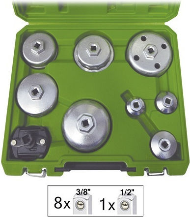 JBM Set Ölfilterkappen 9Stück für Auto / Bmw / Mercedes Benz / Opel / Renault / Volvo / Kia / Hyundai / Auto / VW / Skoda