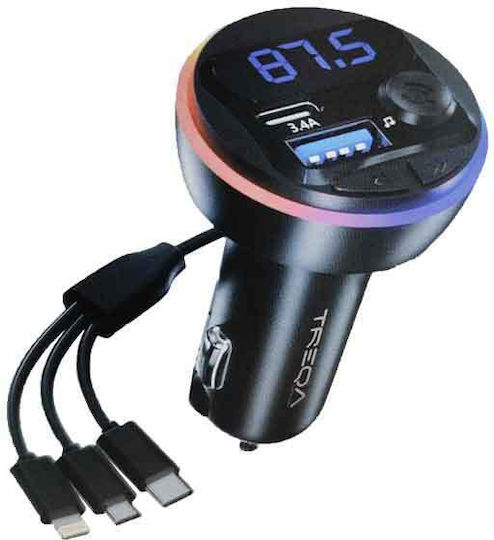 Treqa FM Transmitter Αυτοκινήτου με USB