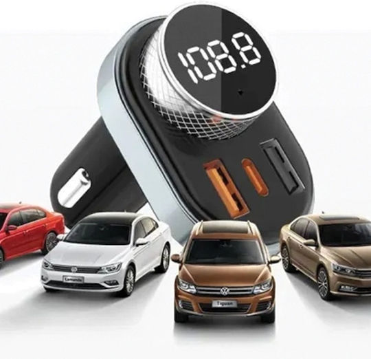 Awei FM Transmitter Αυτοκινήτου C-843 με Bluetooth / MicroSD / USB