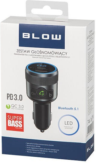 Blow FM Transmitter Αυτοκινήτου με USB / Bluetooth