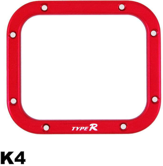 Autoline K4 Διακοσμητικό Πλαίσιο Λεβιέ Ταχυτήτων Αυτοκινήτου σε Κόκκινο Χρώμα