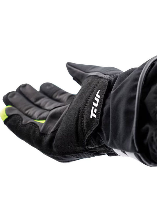 Tucano Urbano Χειμερινά Ανδρικά Γάντια Μηχανής Softshell Αδιάβροχα Μαύρα