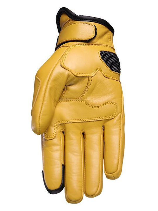 Nordcode GT-Carbon Summer Men's Motorcycle Gloves Leather Black/Yellow