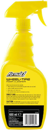 Formula1 Foaming Wheel & Tire Cleaner Αφρός Καθαρισμού για Ζάντες και Ελαστικά Αυτοκινήτου 680ml