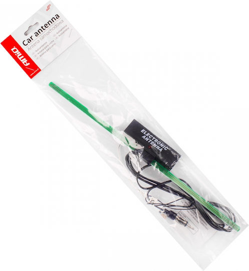AMiO Car Antenna Interior ANT05 Electric for Radio with Amplifier in Black Color