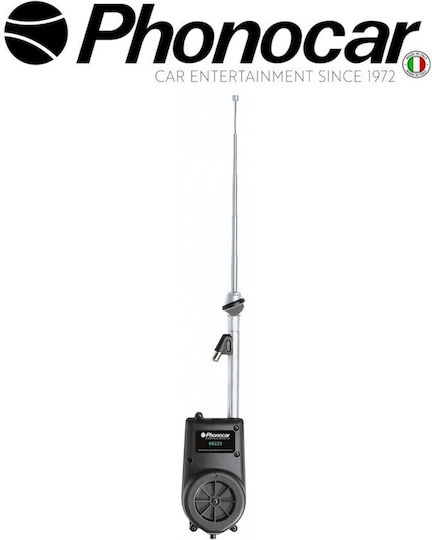 Phonocar Κεραία Αυτοκινήτου Φτερού Ηλεκτρική Ασημί για Ραδιόφωνο