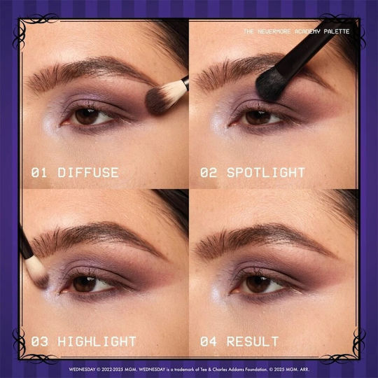 NYX Professional Makeup Wednesday Welcome To Nevermore Academy Eye Shadow Palette Matte in Solid Form 1gr