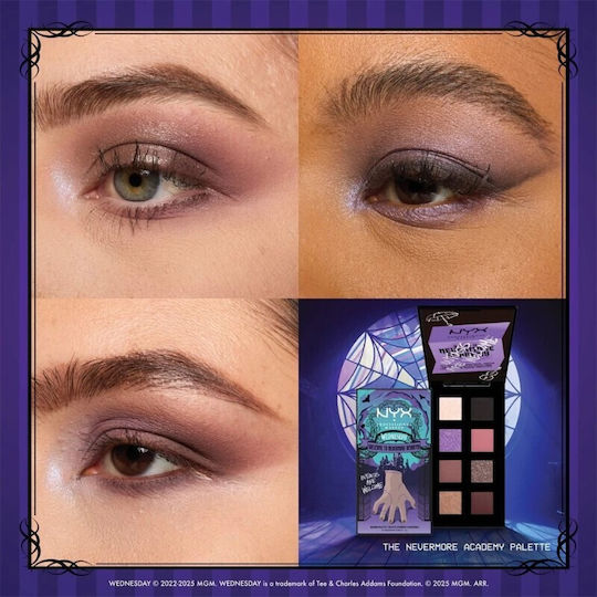 NYX Professional Makeup Wednesday Welcome To Nevermore Academy Eye Shadow Palette Matte in Solid Form 1gr