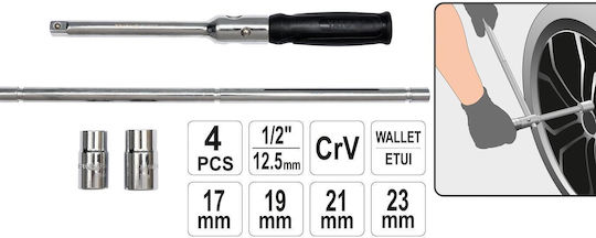 Yato Kreuz-Autoreifen-Schraubenschlüssel 17/19/21 und 23mm