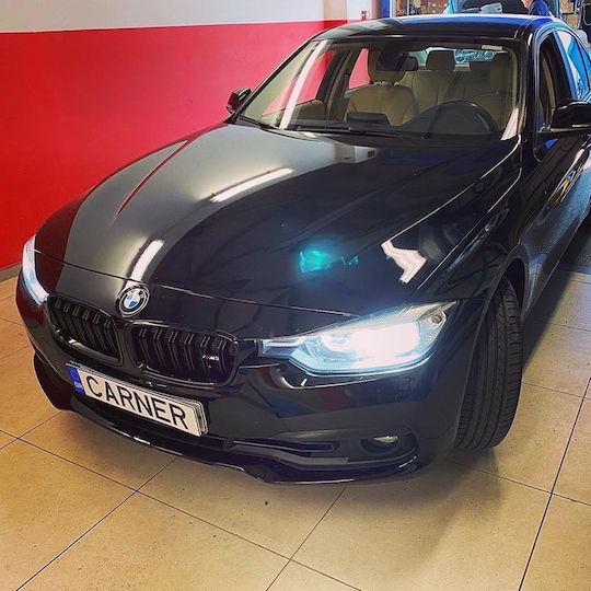 Carner Καρδιές Μάσκας για Bmw 3 F30 / F31 2011-2018 M4 Look Μαύρο Γυαλιστερό