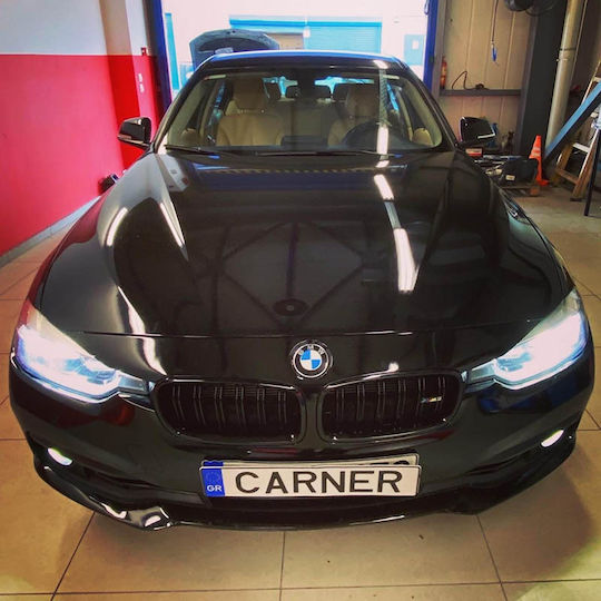 Carner Καρδιές Μάσκας για Bmw 3 F30 / F31 2011-2018 M4 Look Μαύρο Γυαλιστερό