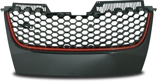 Mask Vw Golf V 5 03-08 Jetta 05-11 Gti Look Honeycomb Red Trim 1 Piece Gvg5br