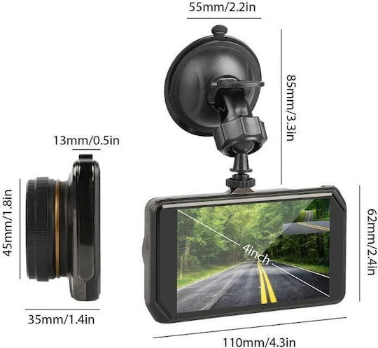 Andowl Blackbox Dvr Qca14 Κάμερα DVR Αυτοκινήτου 1080P με Οθόνη Wi-Fi