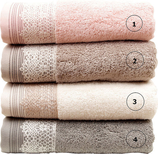 Anna Riska Πετσέτα Χεριών Karla 2 Beige 3τμχ Βάρους 600gr/m²