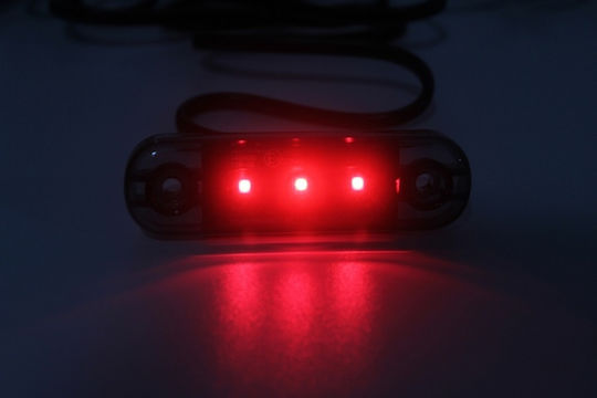 Volum LED 3 LED 12V 24V IP68 Roșu 84mm 24mm x 10mm Marcaj
