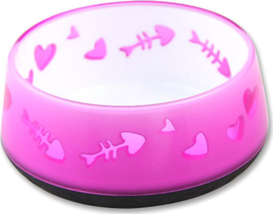 All For Paws Kitty Love Plastic Bowl Food for Dog & Cat with Base 300ml 10cm (Various Colors)