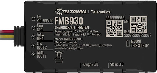 Teltonika GPS Tracker FMB930 Bluetooth / GNSS / GSM για Ποδήλατα