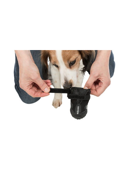 Trixie Walker Active Shoes Dog Black Boots with Velcro 2 pieces in Black Color
