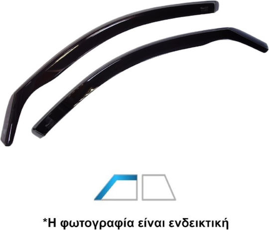 Wind Deflectors Volvo FH4/FH12 Truck 3rd Generation 2012+ Flexible Tinted Plastic Heko 2 Pieces