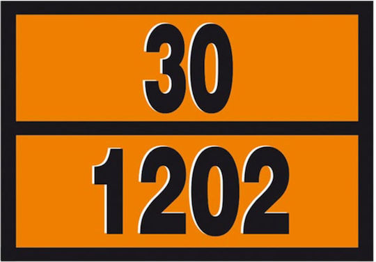 3M Fuel Sign 30/1202 Πινακίδα Σήμανσης Φορτηγού Πινακίδα Σήμανσης 30-1202 Πετρελαίου Ανάγλυφη