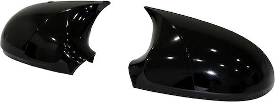 Set 2 Capace Oglindă Stil Batman Skoda Superb 2008-2015 Culoare Negru Pian Negru Lucios Instalare Ușoară Rezistent la UV Material Premium