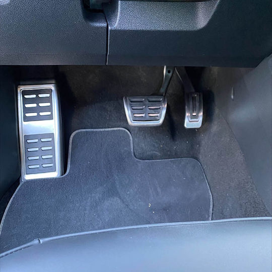 Carner Сет Педали Неплъзгащи се за автомобил Ауди A1 8X / A3 8V / TT 8S / Q2 / Seat Leon 5F / VW Golf 7 / Passat B8 / Tiguan / Touran 2016+ Автоматично Алуминий Сребрист 3бр