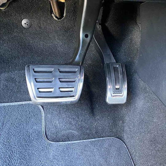 Carner Сет Педали Неплъзгащи се за автомобил Ауди A1 8X / A3 8V / TT 8S / Q2 / Seat Leon 5F / VW Golf 7 / Passat B8 / Tiguan / Touran 2016+ Автоматично Алуминий Сребрист 3бр
