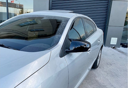 Set 2 Capace Oglindă Stil Batman Renault Fluence 2009-2016 Culoare Negru Pian Negru Lucios Instalare Ușoară Rezistent la UV Material Premium