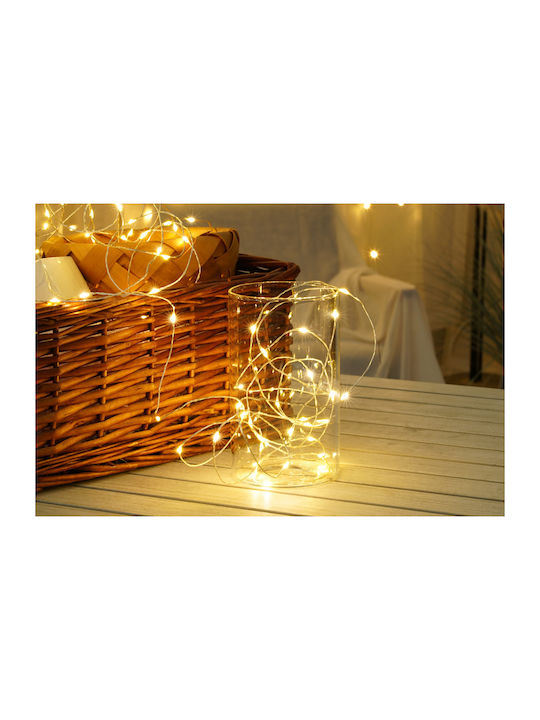 30 Lights LED 2.85m. Warm White Battery in String 1pcs